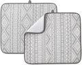 FRESHMINT Dish Drying Mats 2 Pack, Global Bohemian | Quick Dry, Ultra Absorbent by FRESHMINT