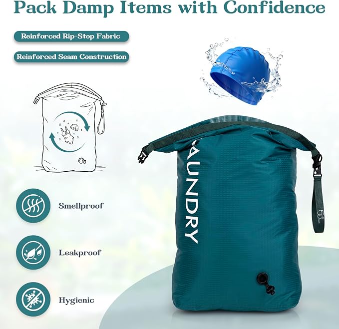 Travel Laundry Bag, Vacuum Compression Dirty Clothes Travel Bag - Image 3