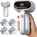 Fabric Shaver, Dual Head Lint Remover, LCD & 6-Blade, Rechargeable by TEKI