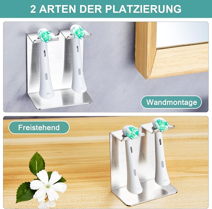 Electric Toothbrush Head Holder, Tooth Brushing Holder, Wall Mounted Toothbrush - Image 5