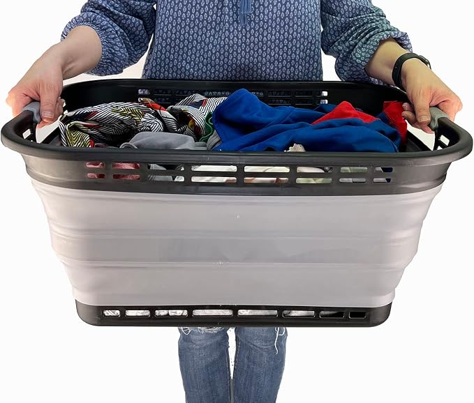 SAMMART 42L Collapsible Plastic Laundry Basket - Image 6