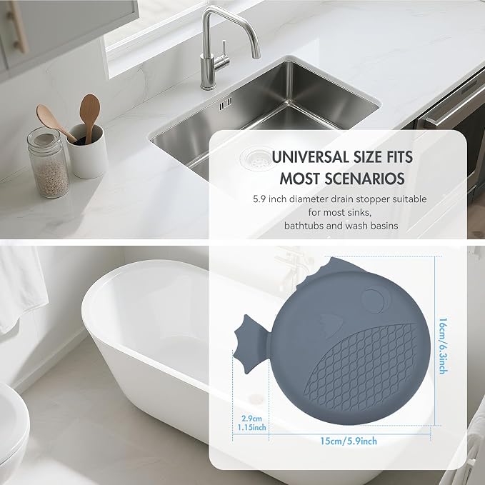 TRAPMATE 3 Pcs Bathtub Drain Stopper Sink Covers, Drain Plug - Image 3