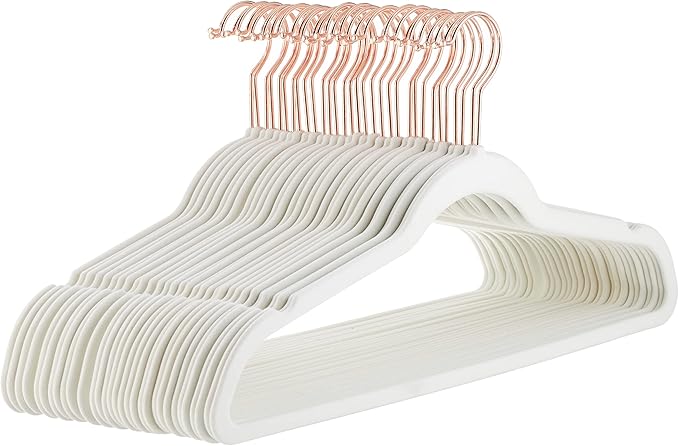 Amazon Basics Slim Velvet Non-Slip Space Saving Suit Clothes Hangers, Closet by AmazonBasics