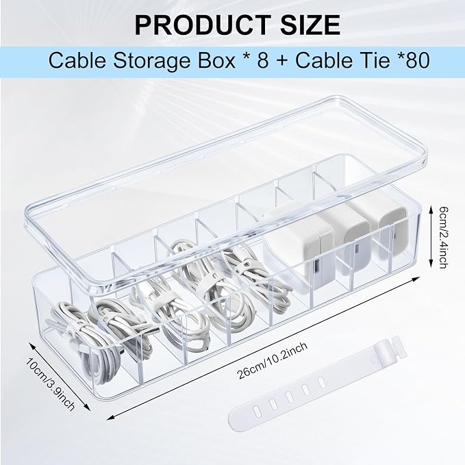 Tatuo 6-Pack Cord Organizer Box - Image 2