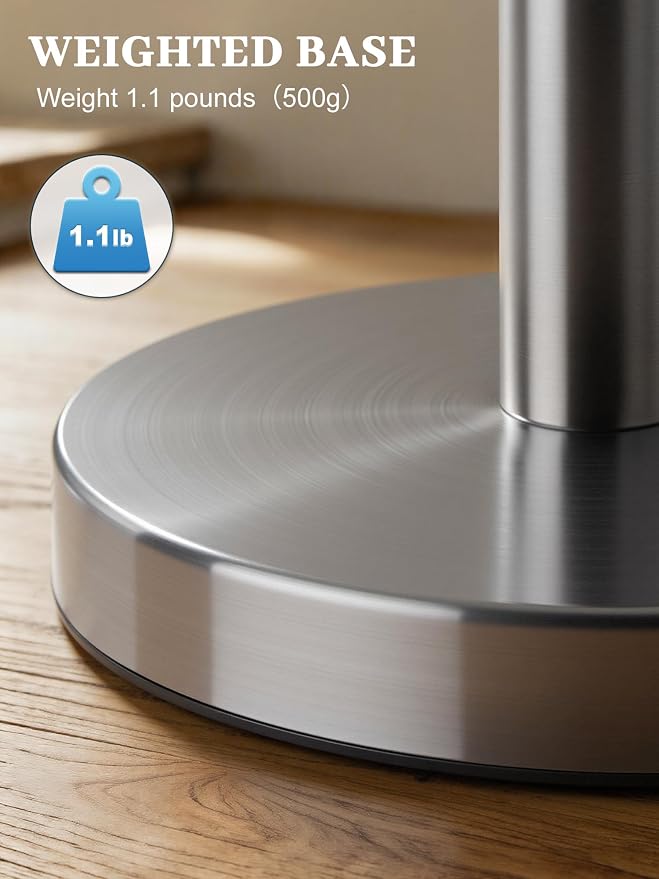 SMARTAKE Paper Towel Holder Countertop, Non-Slip Weighted Base - Image 4