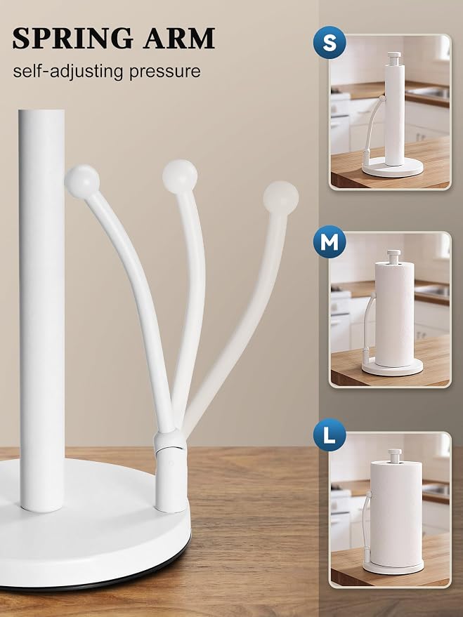SMARTAKE Paper Towel Holder Countertop, Non-Slip Weighted Base - Image 2