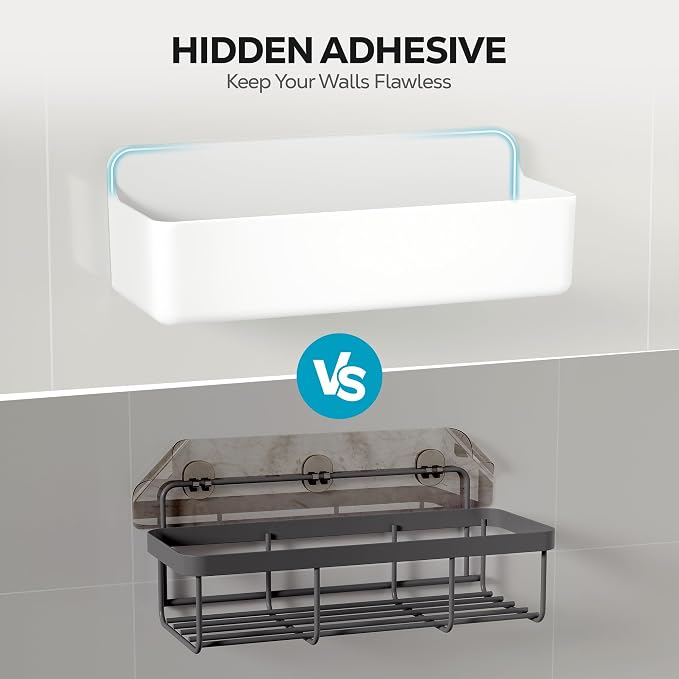 Nieifi Adhesive Shower Shelves, 2 Pieces - Image 8