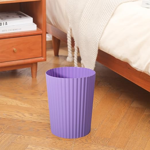 JiatuA Small Bathroom Trash Can Plastic Wastebasket Garbage Can Taro Purple | - Image 7