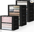 HomeHacks 8-Pack Clothes Organizer Storage Bags, 35L Storage Bins, Reinforced by HomeHacks
