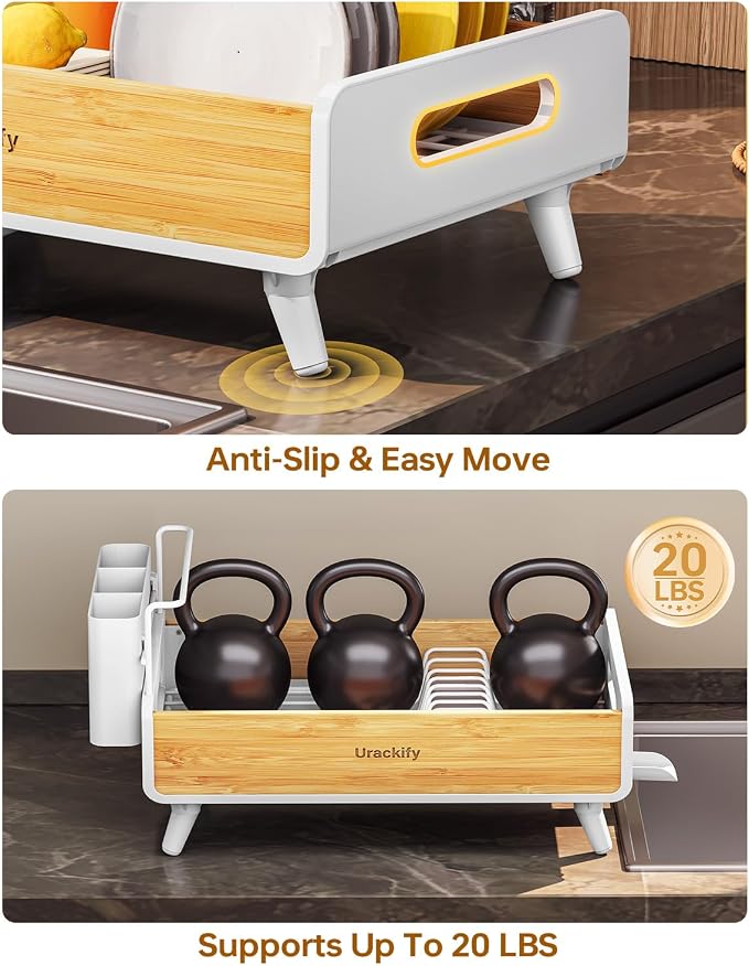 Urackify Bamoboo Dish Drying Rack - Image 6