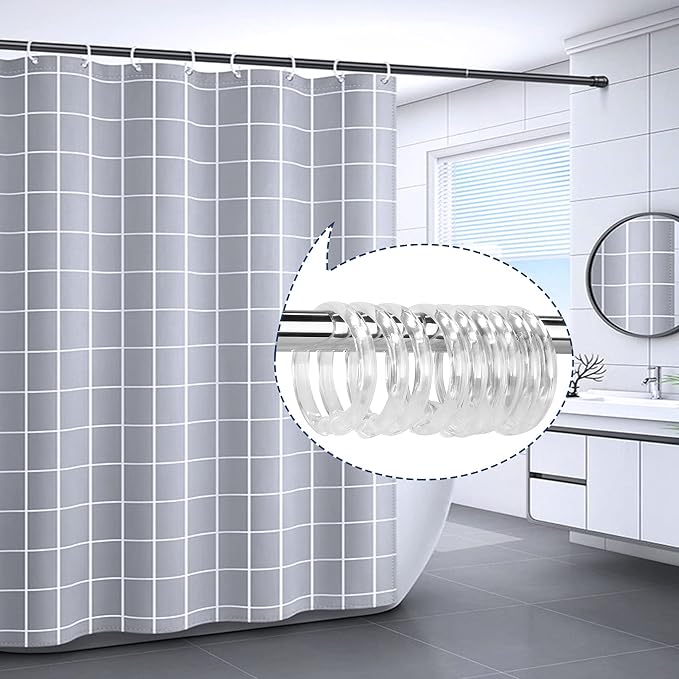 Clear Plastic Shower Curtain Rings, O Shaped Shower Rings - Image 6