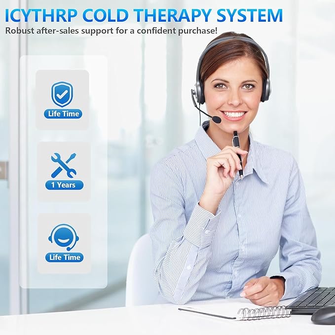 Cold Therapy Machine with Programmable Timer, Portable Ice Machine for Shoulder After Surgery, Shoulder Replacement Recovery System, Cryotherapy Pain Relief with Compression Pad