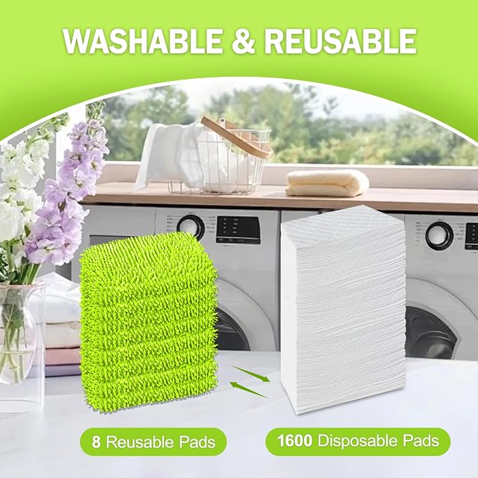8 Pack Reusable Mop Pads Compatible - Image 4