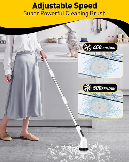 Electric Spin Scrubber for Bathroom, Shower Scrubber - Image 3