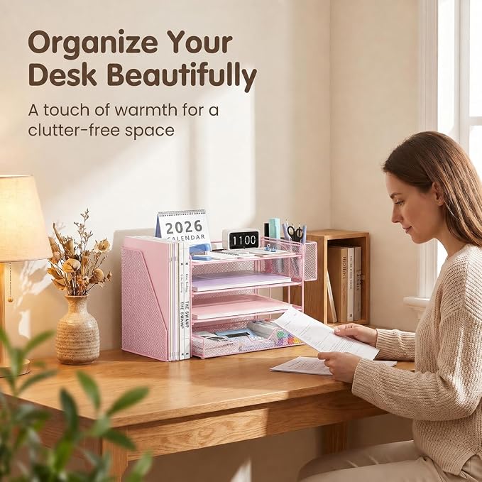 Desk Organizers and Accessories, 4-Tier Desktop File Organizer - Image 3