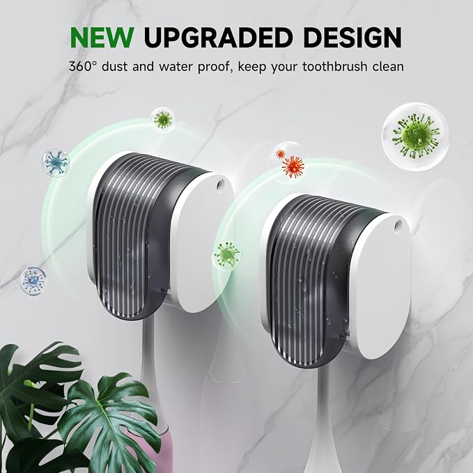 4 Pcs Toothbrush Holders Wall Mounted, Single Slot Design, Shower Self Adhesive - Image 2