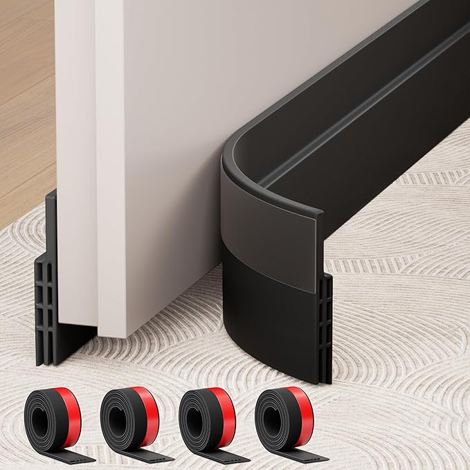 Hojoy Under Door Draft Stopper, Door Weather Stripping Door Seal, 4 Pack | by HOJOY