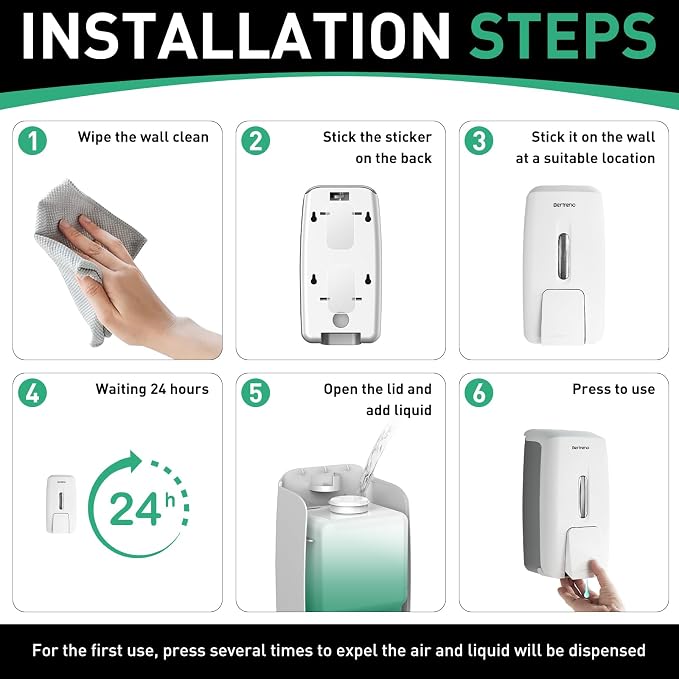 Commercial Soap Dispenser Wall Mount Manual Pump Hand Soap Dispenser 800ml Gel - Image 7