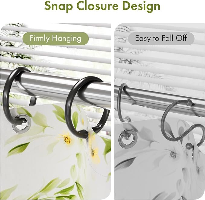 Amazer Shower Curtain Hooks Rings, O Shape Shower Curtain Rings - Image 4