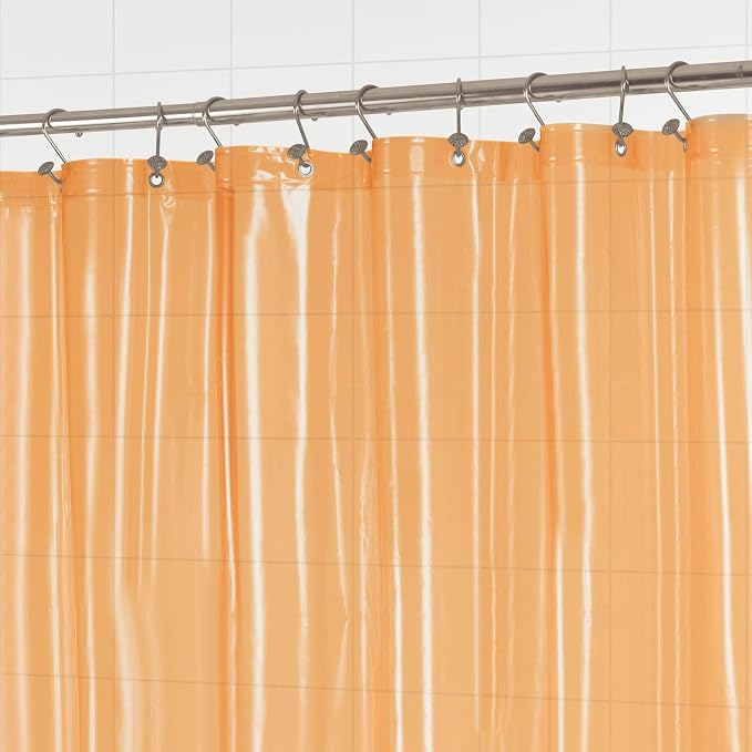 Barossa Design Extra Long Shower Curtain Liner Clear Orange - Image 4