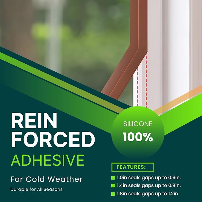 Weather Stripping Door Seal – 1.8in Brown Windproof Sealing Strip - Image 4