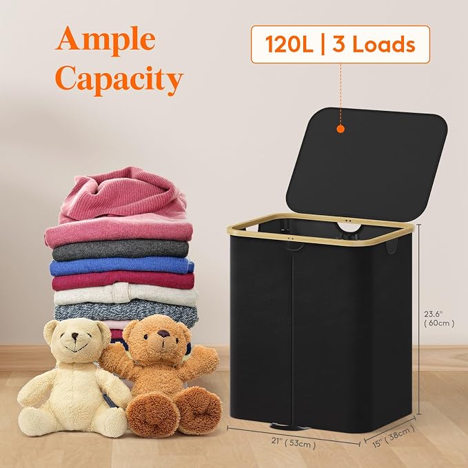 Lifewit 120L Double Laundry Hamper - Image 2