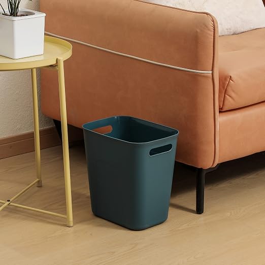 UUJOLY Plastic Small Bathroom Trash Can, 3.5 Gallon, Bluish Green, 3 Pack | - Image 4