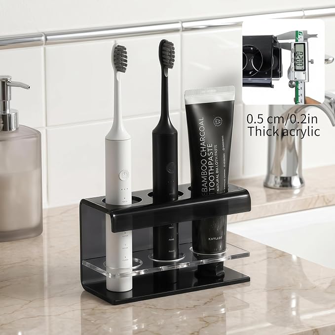 3 Slots Acrylic Electric Toothbrush Holders - Image 4