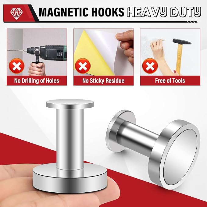 Buelkmag Magnetic Hooks for Cruise Cabins 150lb Extra Strong Magnets - Image 4