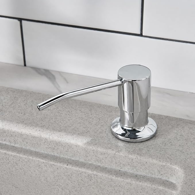Soap Dispenser for Kitchen Sink, Wardock Built in Soap Dispenser Chrome | - Image 7