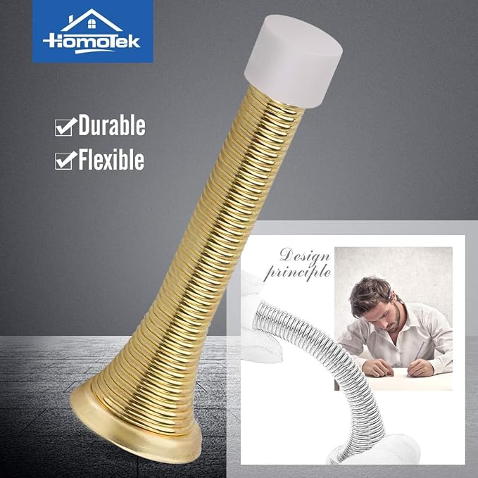 HOMOTEK 1 Pack Spring Door Stopper - Image 2
