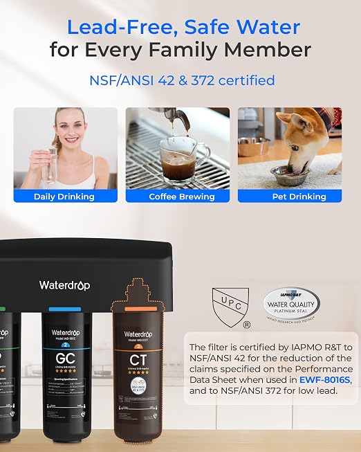 Waterdrop TSA 8 Layer Under Sink Water Filter System, NSF/ANSI 42 Certified | - Image 4