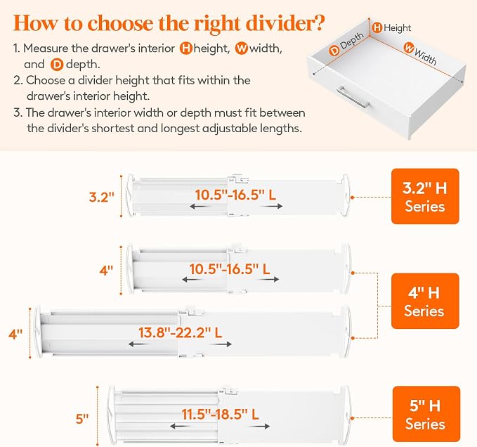 Lifewit 3.2" High Drawer Dividers - Image 3
