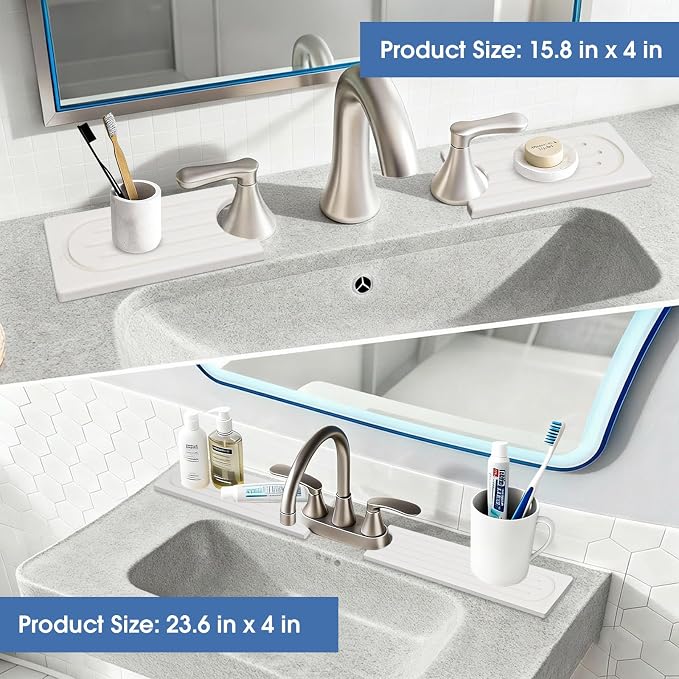 Stone Faucet Mat for Kitchen Sink, Water Absorbing Stone Faucet Splash Guard - Image 6