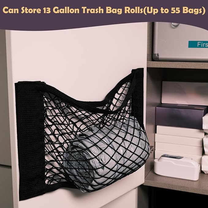 Extra Large Trash Bag Holder Mesh Storage Net Grocery Bag Organizer Dispenser - Image 5