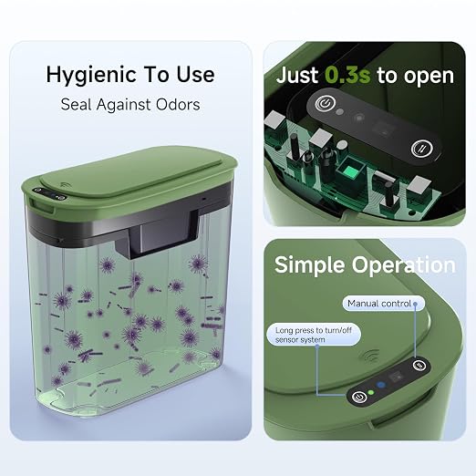 TIPGO 5 Gallon Automatic Bathroom Trash Can - Image 5