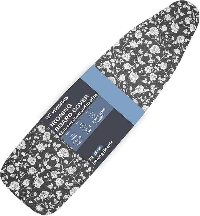 VividPaw Ironing Board Cover and Pad, Standard Size 15x54, Thick Padding by VividPaw