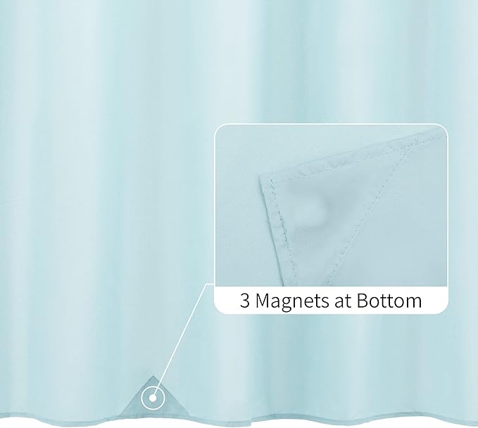ALYVIA SPRING Waterproof Fabric Shower Curtain Liner, Washable Cloth Shower - Image 2