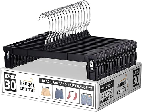 10 Inch 30 Pack Youth Pants Hangers Slim Plastic Clothes Hangers by HangerCentral