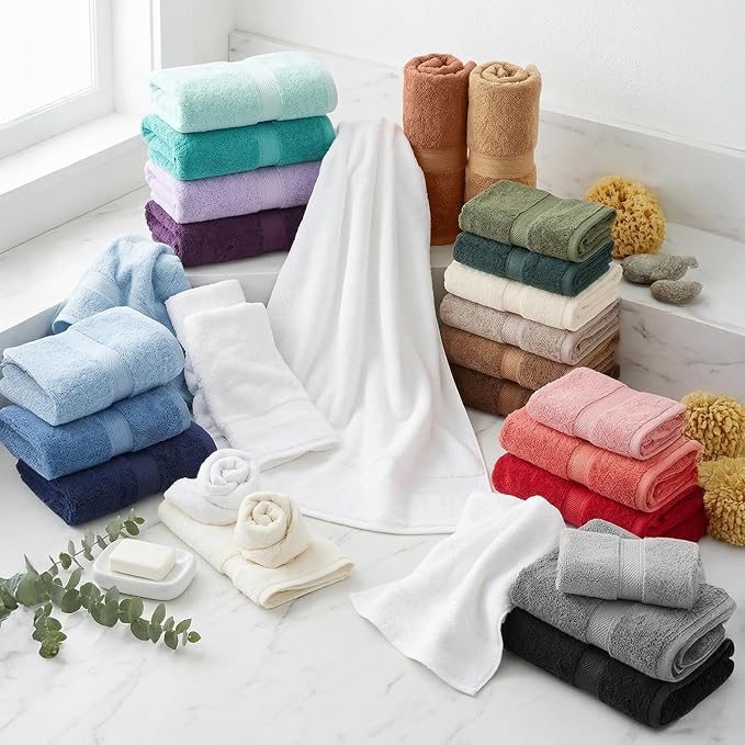 SUPERIOR Egyptian Cotton Ultra Plush & Absorbent, 12 Piece Set - Image 6