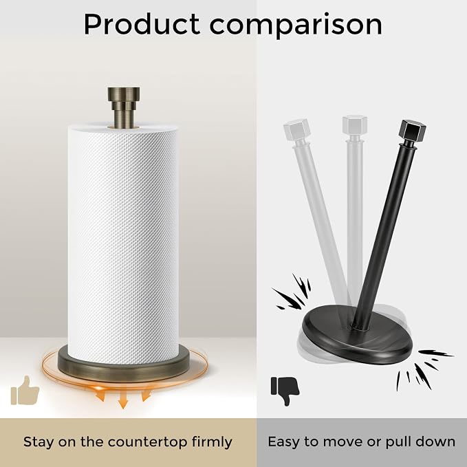 Paper Towel Holder Countertop, Freestanding Paper Towel Stand - Image 3
