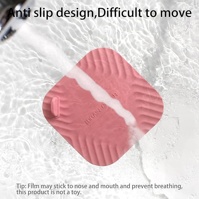 2 Pcs Red Shower Drain Cover Tub Stopper | Sewer Anti-Odor Mat Deodorizing - Image 6