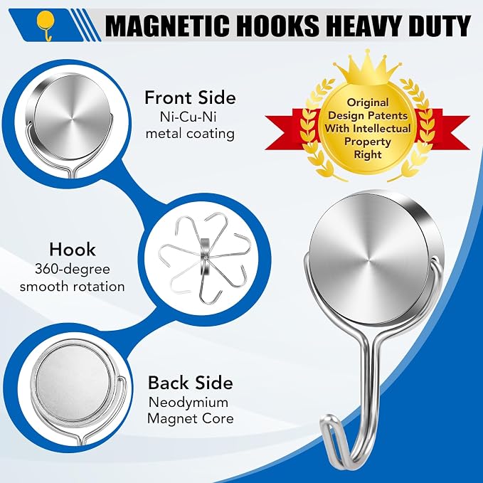 LOVIMAG Magnetic Hooks for Cruise Cabins 60Lbs 21 Pack - Image 5