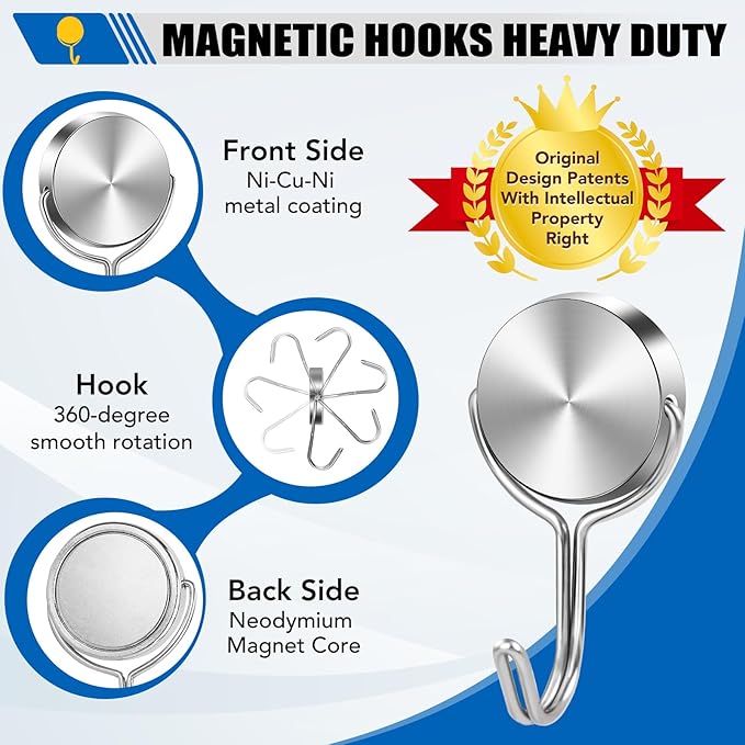 LOVIMAG Magnetic Hooks, 60Lbs 6 Pack - Image 4