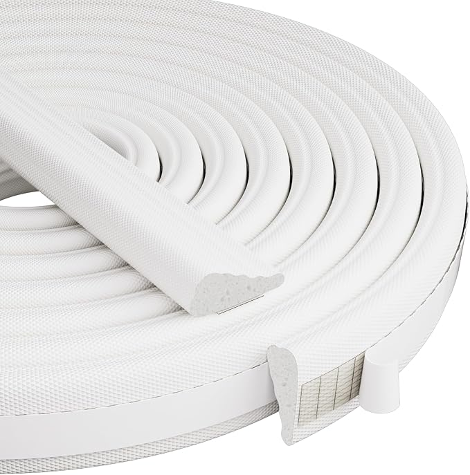 Kneelisa 196” Wedge-Shape Foam Window Weather Stripping Door Seal | by KNEELISA