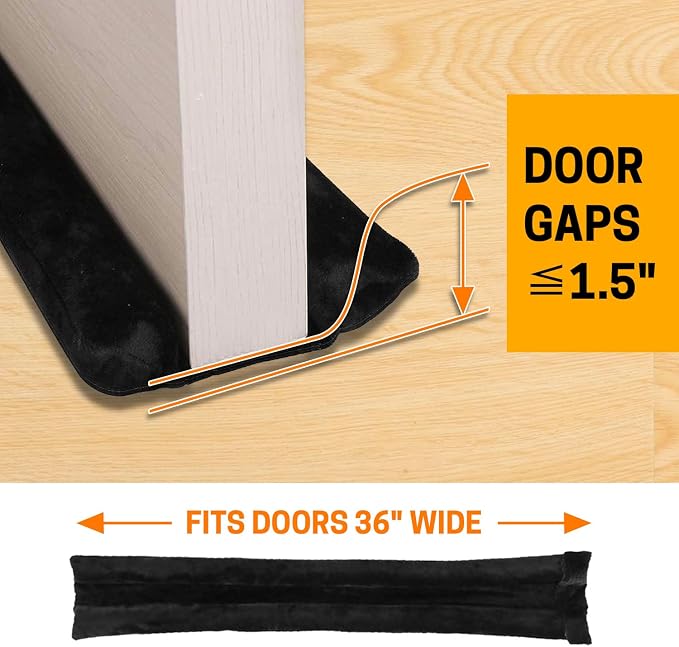 36 Inch Under Door Stopper, Door Noise Blocker | Double Sided Door Stopper - Image 5