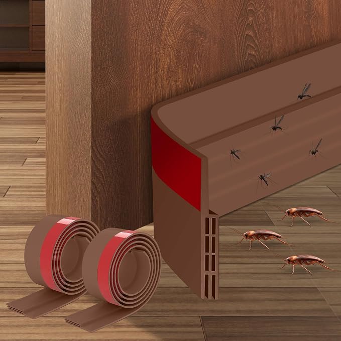 Ainiv 2 Pack Door Draft Stopper Under Door Seal, Adhesive Under Door Sweep by Ainiv