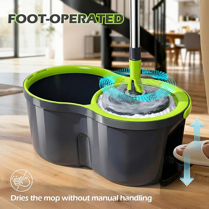 Masthome Compact Spin Mop Bucket System - Image 3