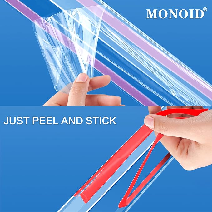 2PCS Clear Self-Adhesive Wall Corner Protectors，Corner Guards & Edge Protector for Wall Door Frame Cabinet Baseboard & Door, Table, Stair (31.5" X 1.18")