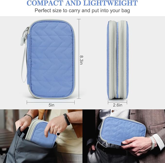 FYY Electronic Organizer, Travel Tech Pouch Bag, Waterproof, Double Layers - Image 2